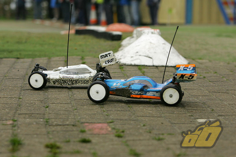 Dan Greenwood in tears as he loses the lead on the last lap, only to get it back half a lap later