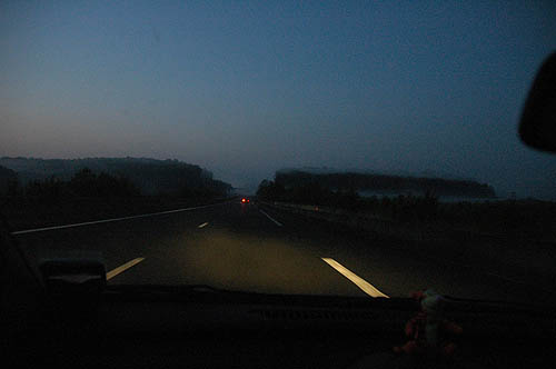 Driving thru the night to paris, 5am !