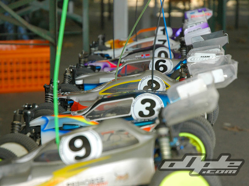 cars lined up to scrutineer