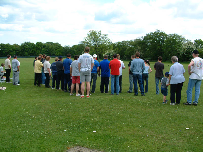 A crowd gathers to watch mick craggs Monster GT