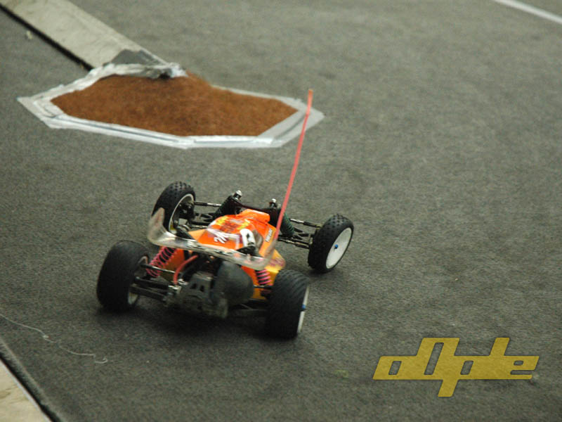 the fast way round the hairpin at the end of the striaght, sideways !.