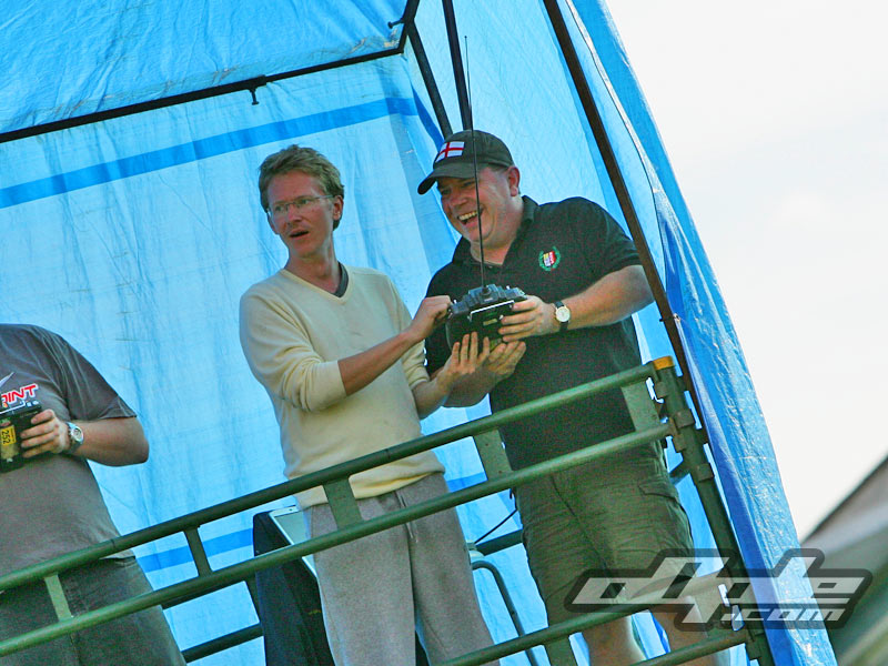 Paul Draper at his last national as referee, takes control of neil rounds car in his final